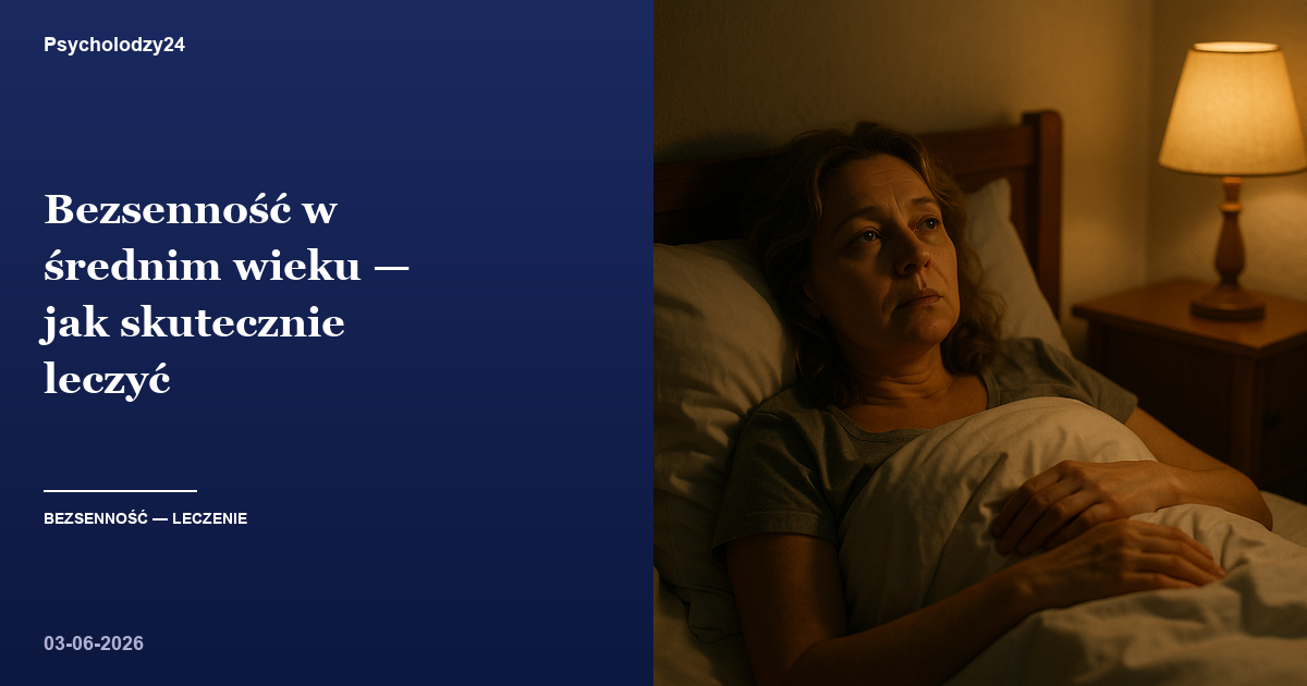 Bezsenność w średnim wieku — jak skutecznie leczyć